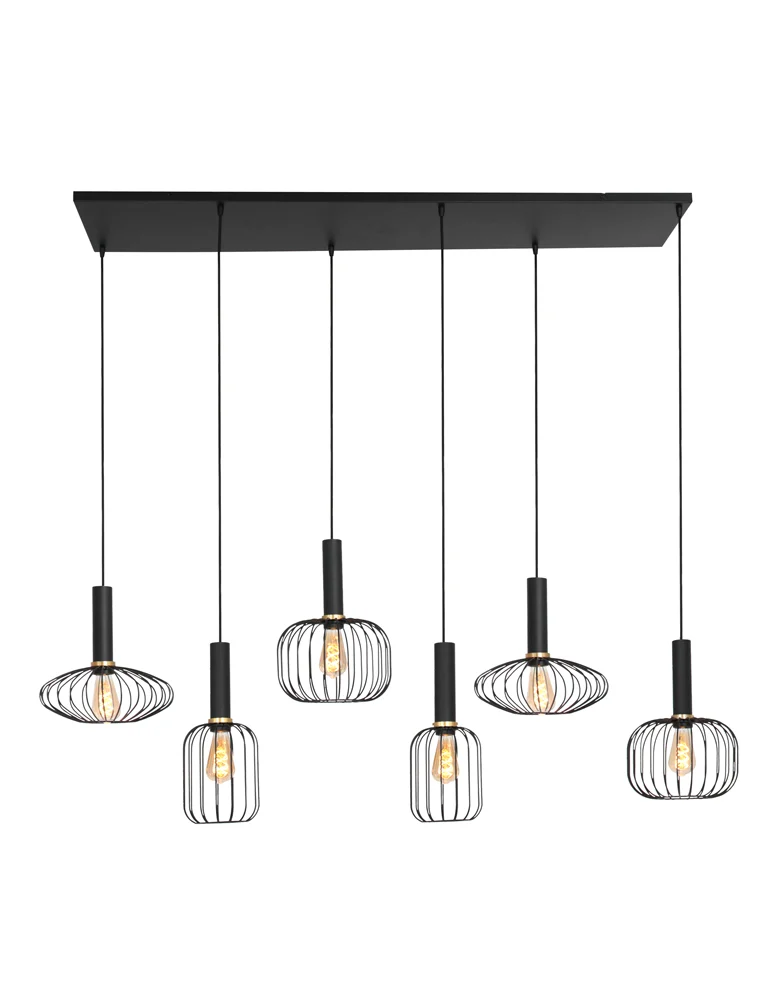 Conjunto lámparas techo negras Mexlite Aureole
