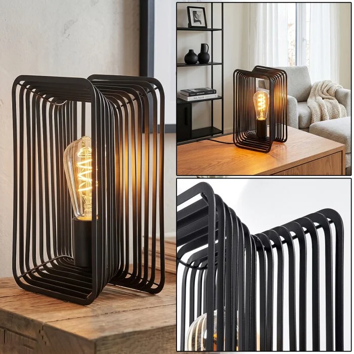 Corvallis Lámpara de mesa Negro, 1 luz