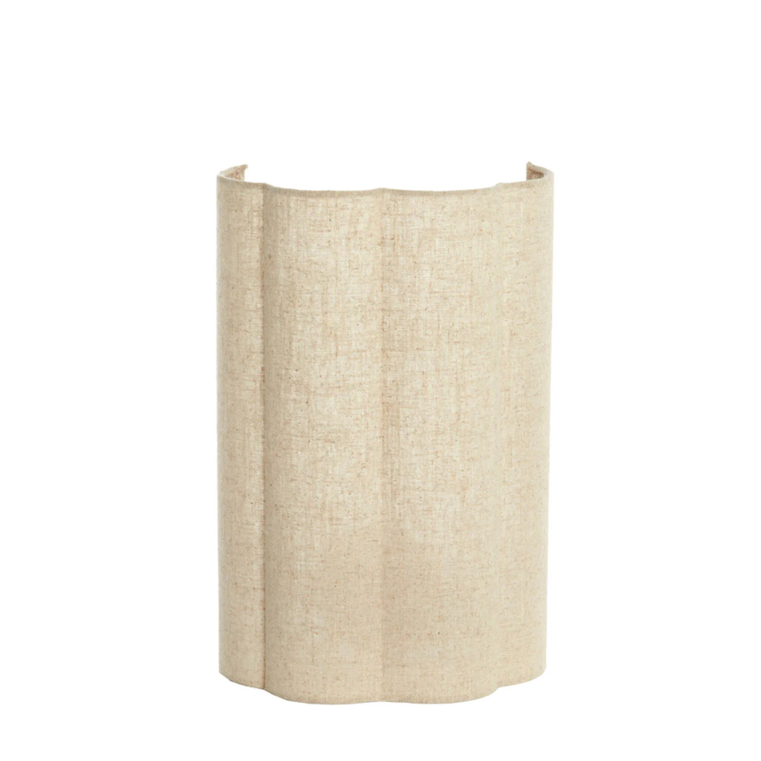 Pantalla de tela en color natural Light & Living Fringe