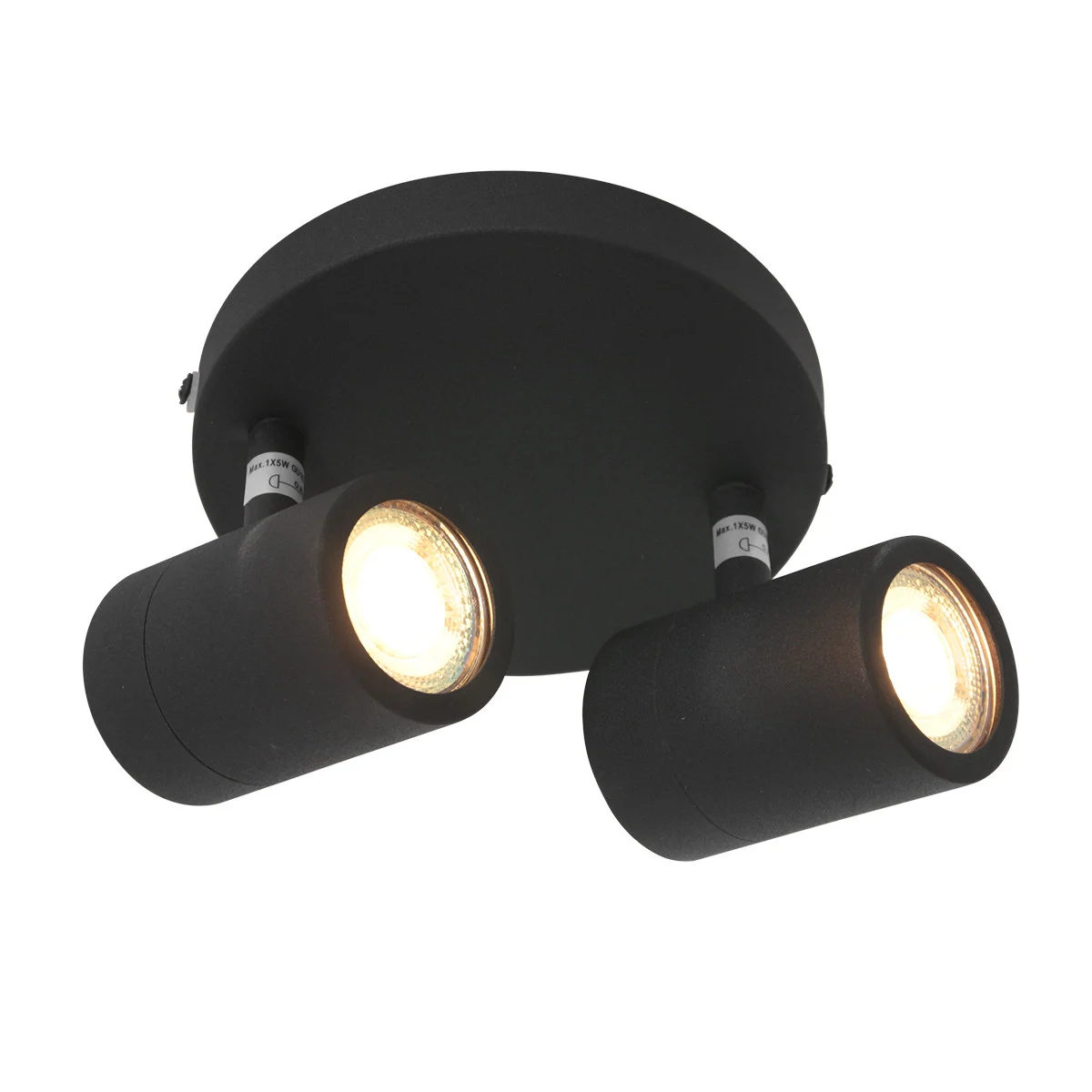 Foco moderno de metal negro Mexlite Upround LED