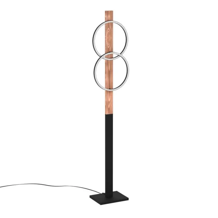Eglo BOYAL Lámpara de Pie LED Crudo, Negro, 2 luces