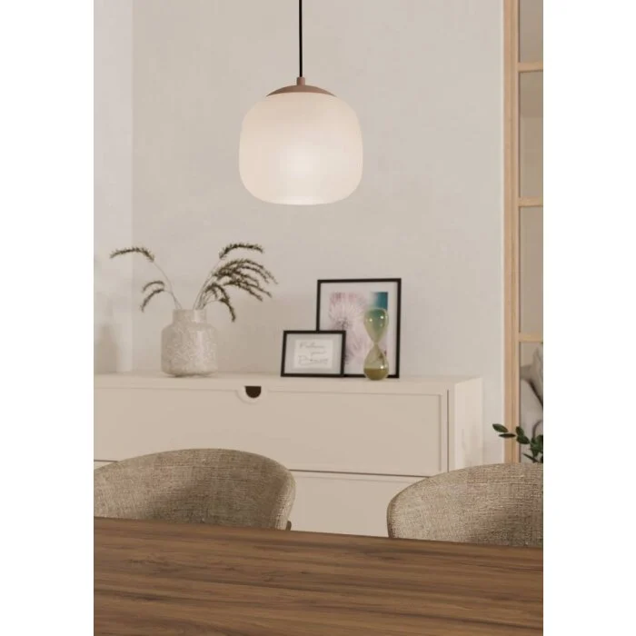 Eglo COMINIO Lámpara Colgante Gris topo, 1 luz