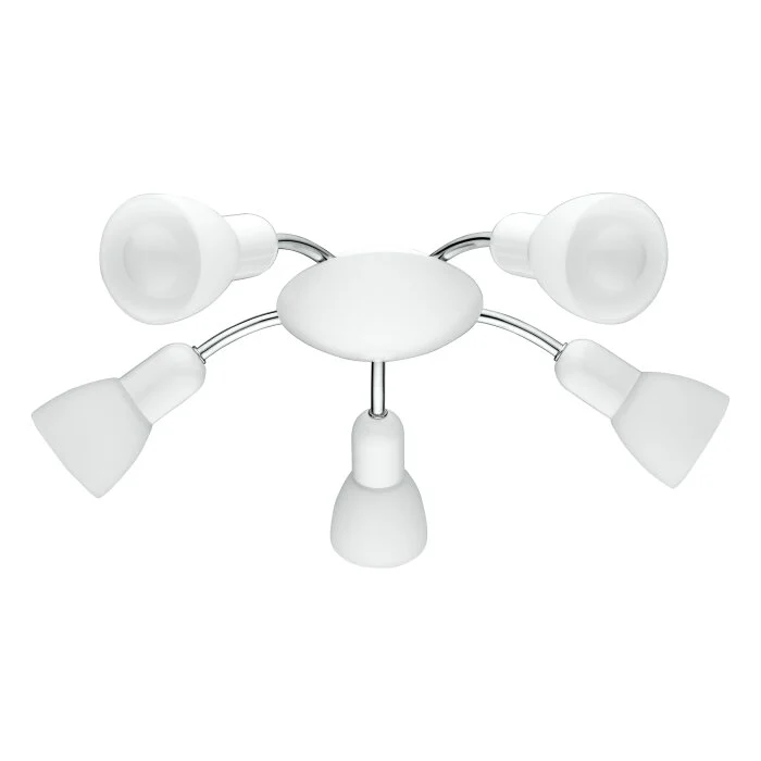 Eglo Dakar 6 Aplique LED Cromo, Blanca, 5 luces