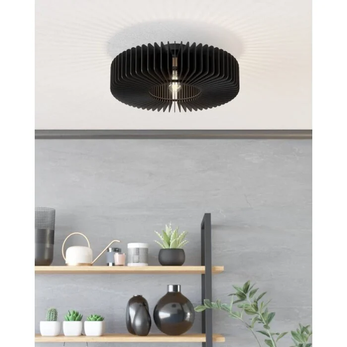 Eglo PALOMBAIA Lámpara de Techo Negro, 1 luz