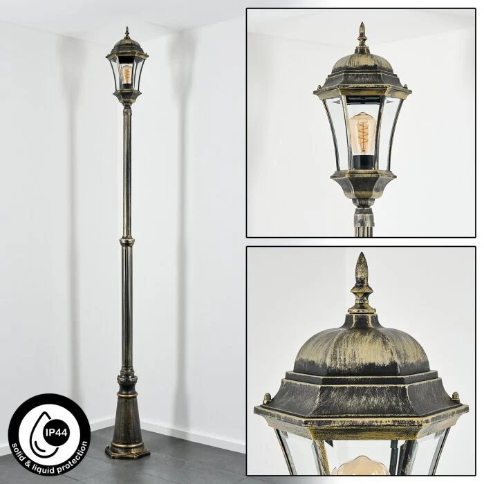 Etoe Candelabro, Iluminación de caminos dorado, Negro, 1 luz
