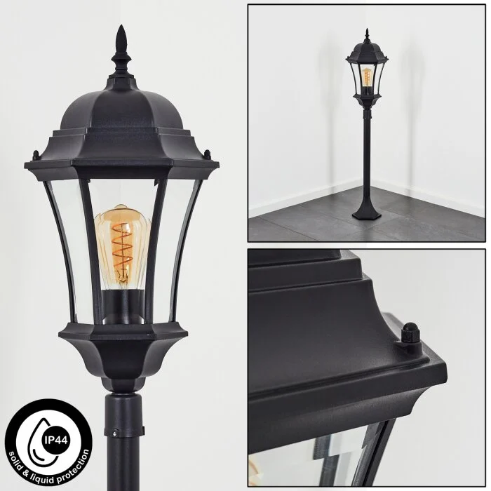 Etoe Poste de Jardín Negro, 1 luz