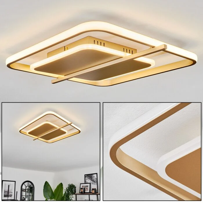 Evolene Lámpara de Techo LED dorado, 1 luz