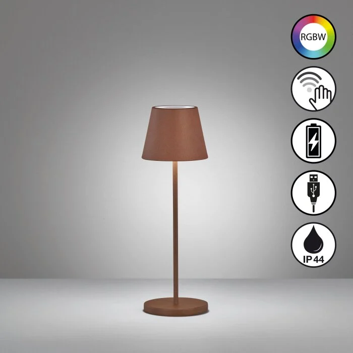 FHL easy Cosenza 2.0 Lámpara de mesa LED Color óxido, 1 luz, Cambia de color