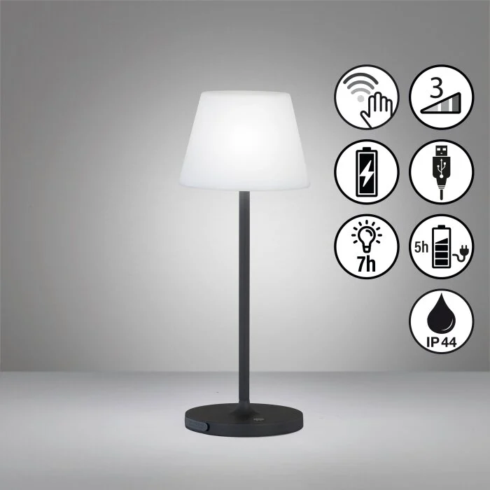 FHL easy Flus Lámpara de mesa LED Negro, 1 luz