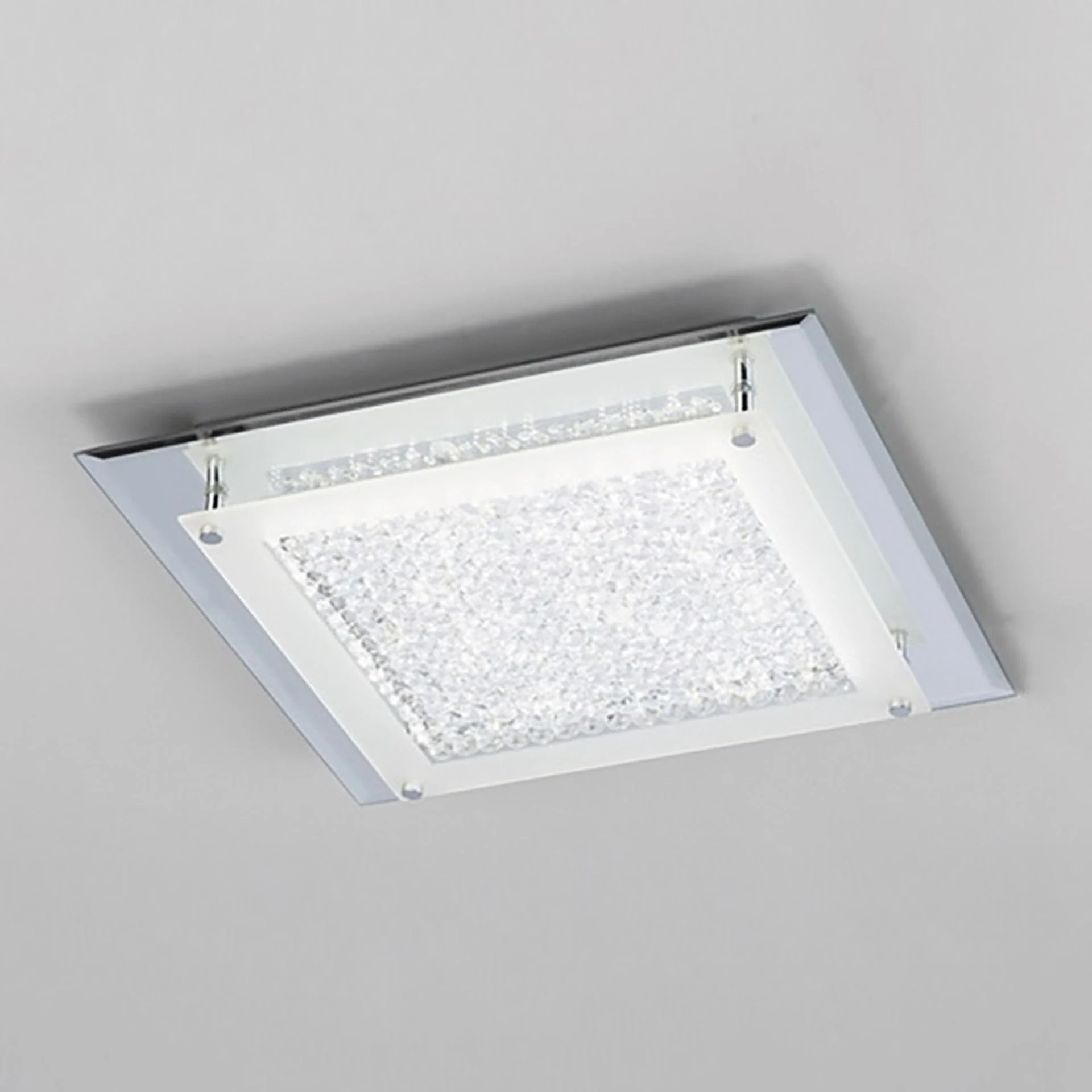 Plafón Mantra Crystal LED cristal gris oscuro 4000 IP20 7,1cm 4581