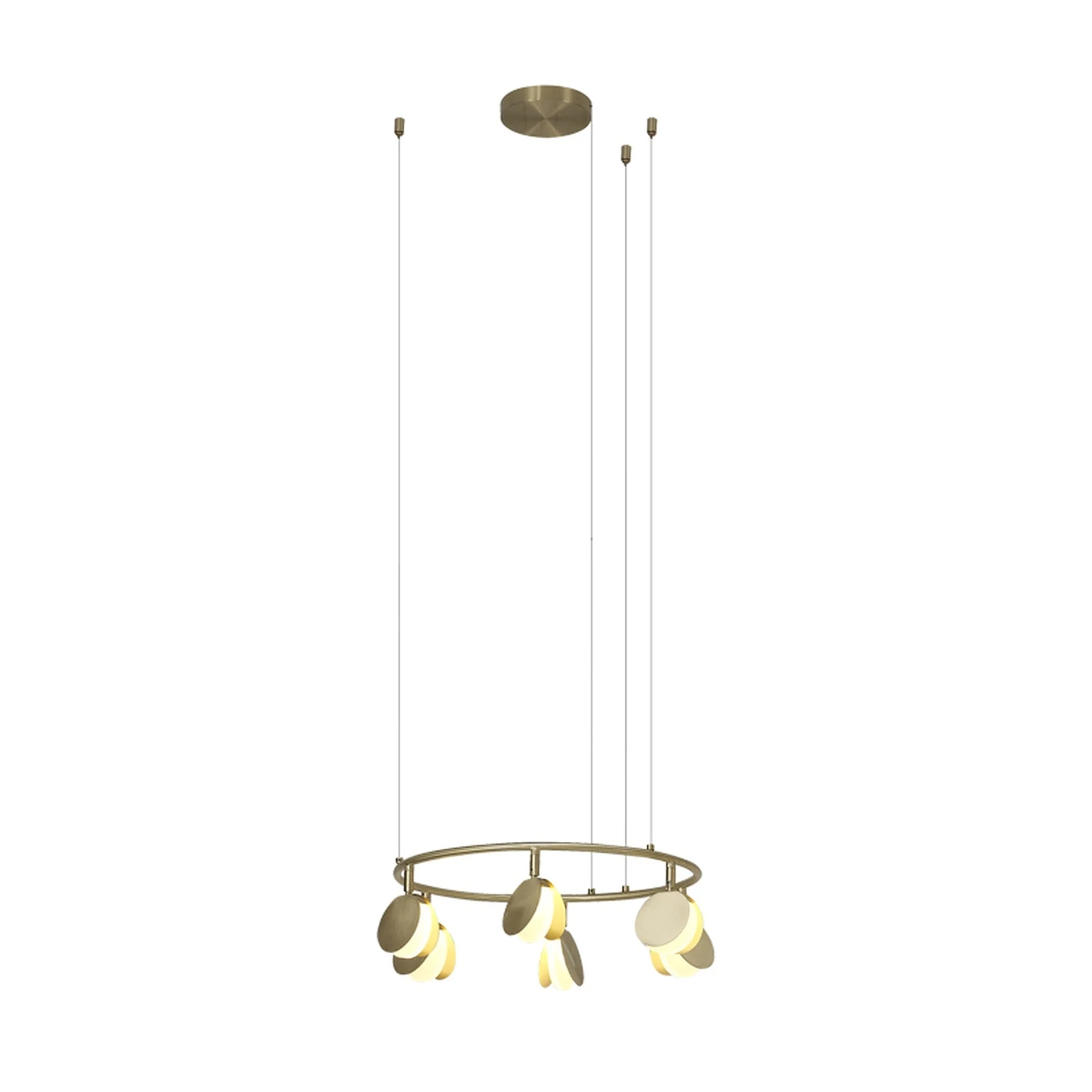 Lámpara de techo Mantra Shell LED aluminio dorado 3000 IP20 Ø46cm 7262