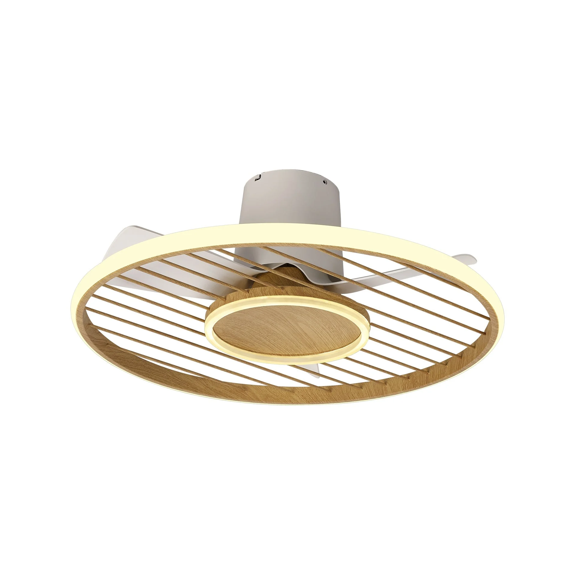 Ventilador de techo Mantra Soho LED acero blanco 2700-5000 regulable IP20 Ø66cm 8722