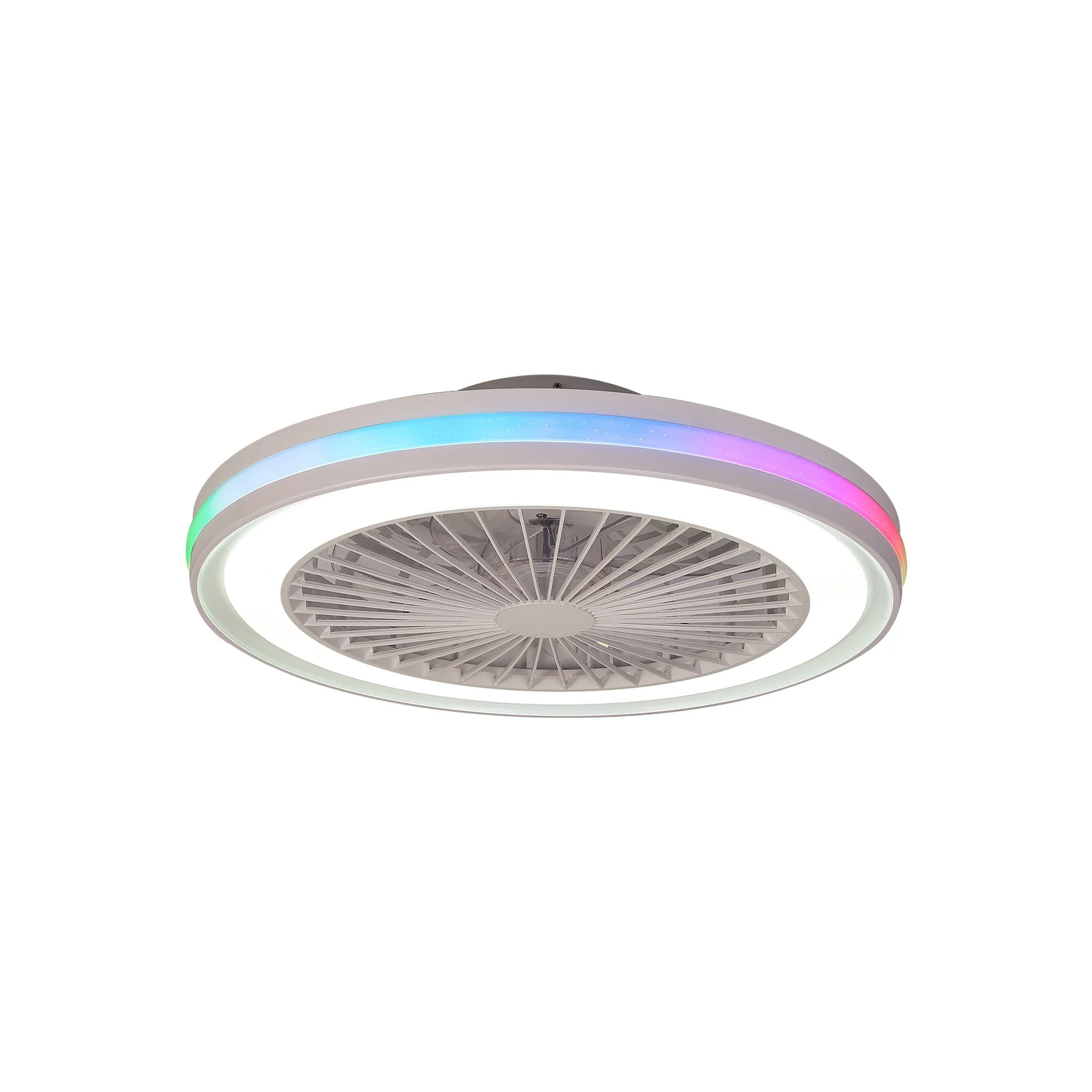Ventilador de techo Mantra Gamer LED acrílico blanco 3000-6500 regulable IP20 Ø46,6cm 8291