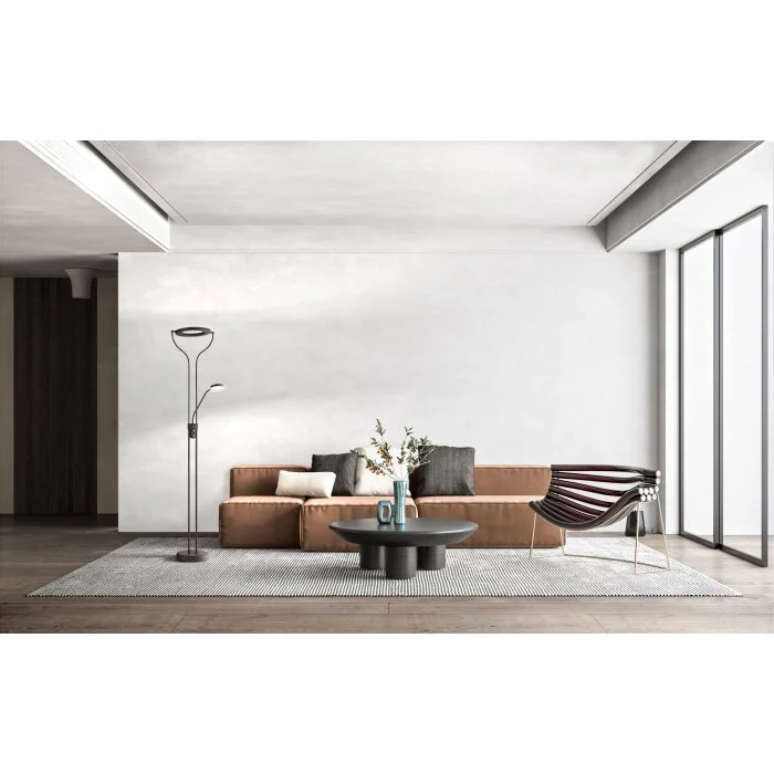 Fischer & Honsel Davos Lámpara de Pie LED Negro, 1 luz