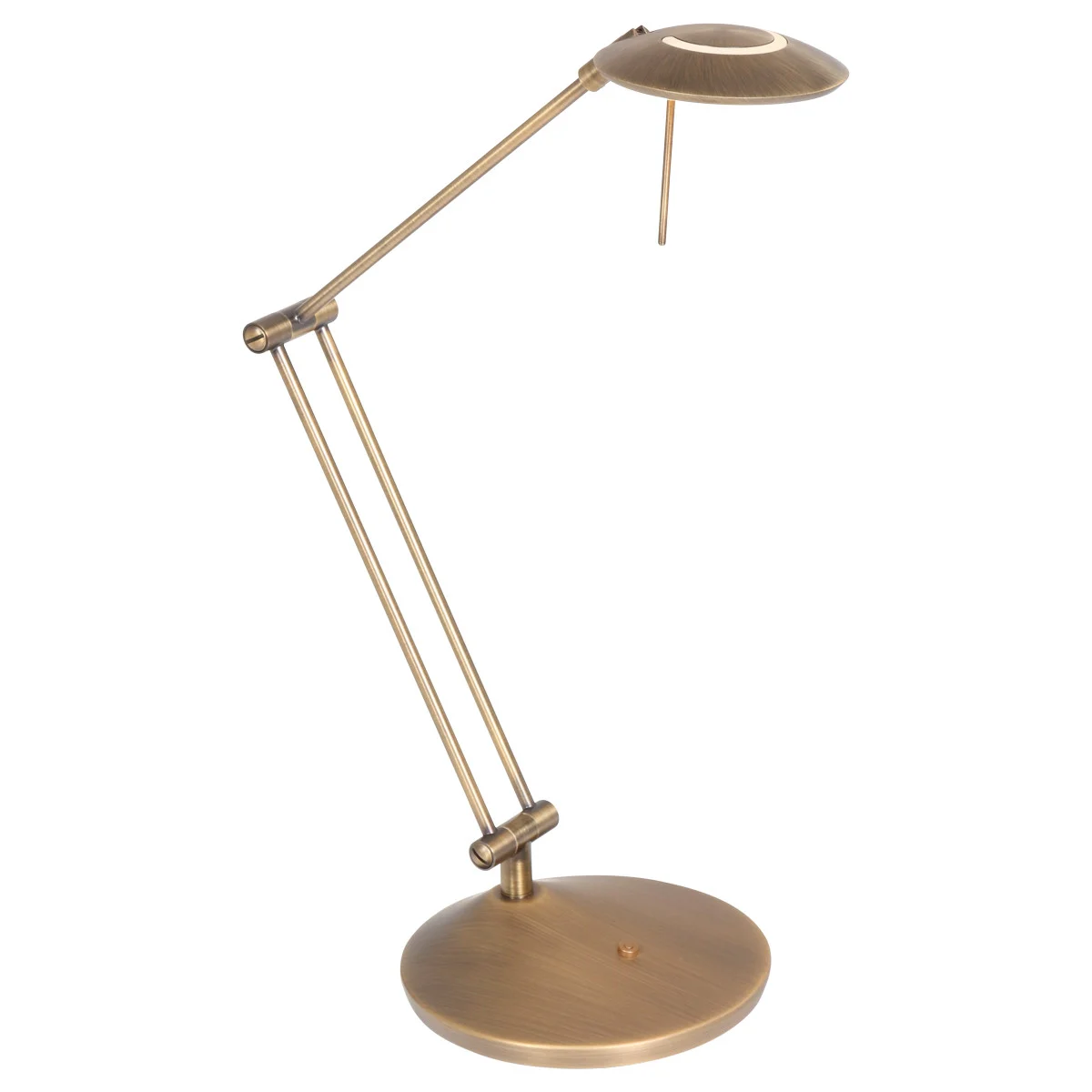 Lámpara de mesa clásica de metal y plástico marrón Steinhauer Zodiac LED
