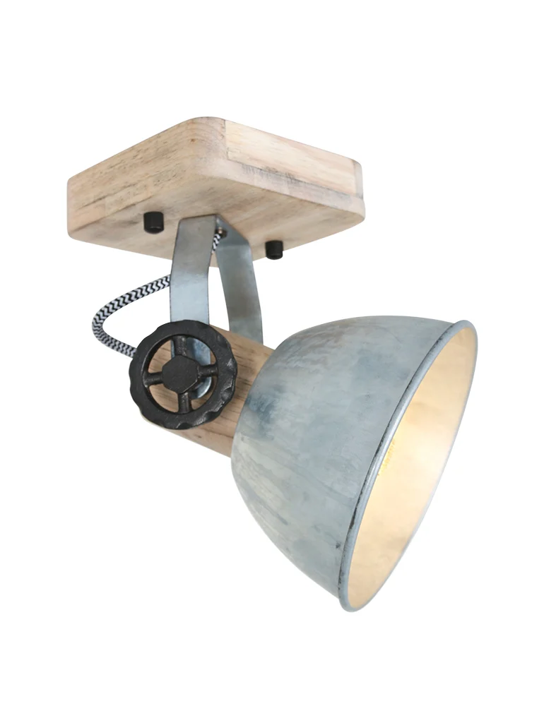 Foco de techo de madera Mexlite Gearwood