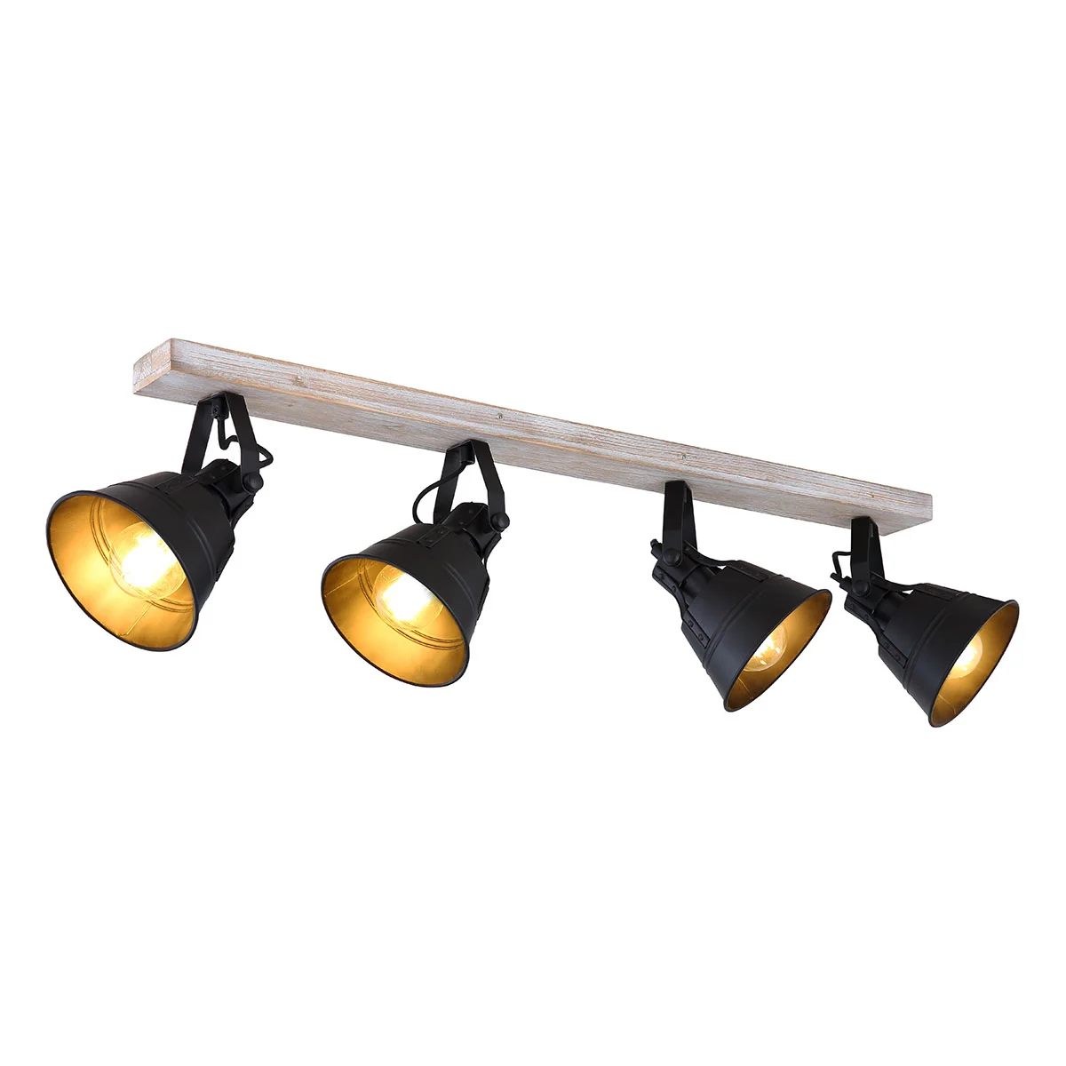 Focos blancos rurales de madera Globo Gunther