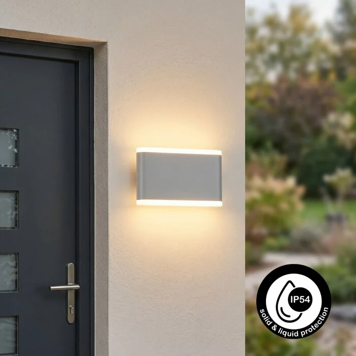 Gamas Aplique de exterior, Apliques Blanca, 1 luz