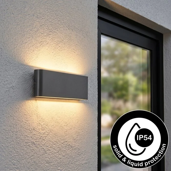 Gamas Aplique de exterior, Lámpara de baño, Apliques, Spot de pared Antracita, 1 luz