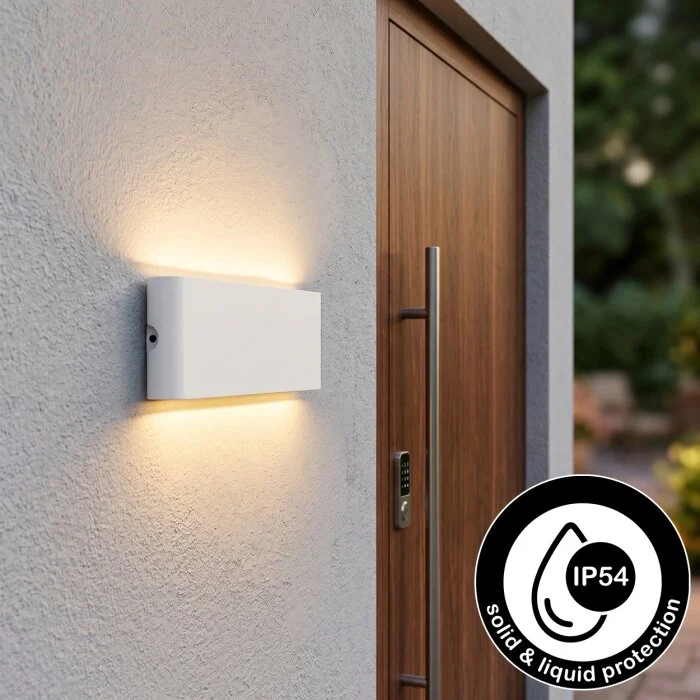 Gamas Aplique de exterior, Lámpara de baño, Apliques, Spot de pared Blanca, 1 luz