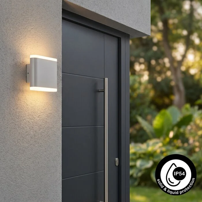 Gamas Aplique de exterior, Lámpara Up & Down, Apliques LED Blanca, 1 luz