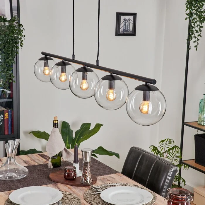 Gastor Lámpara Colgante - Cristal Transparente, 5 luces