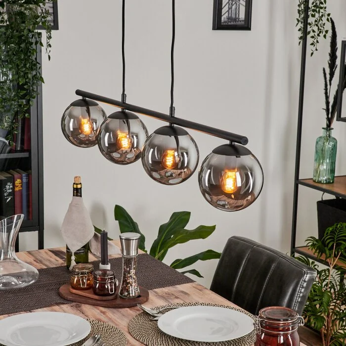 Gastor Lámpara Colgante Ahumado, 4 luces