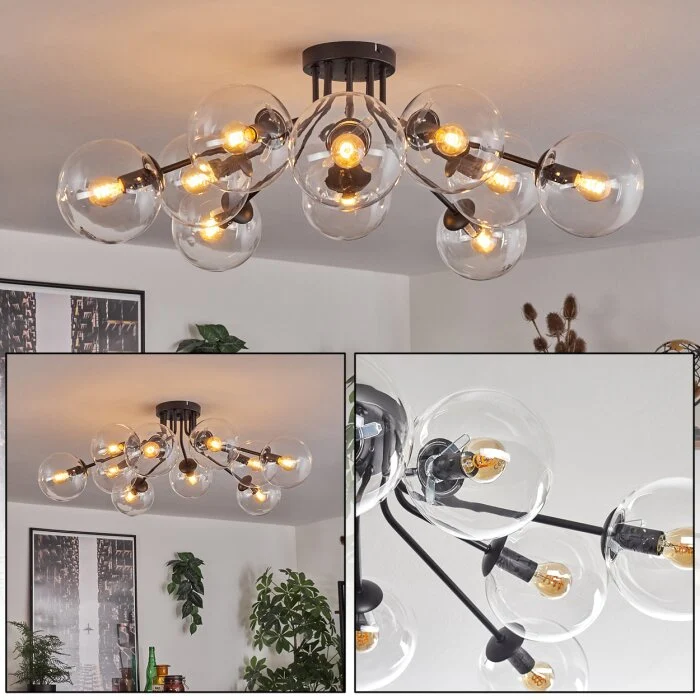 Gastor Plafones 83 cm Transparente, 10 luces