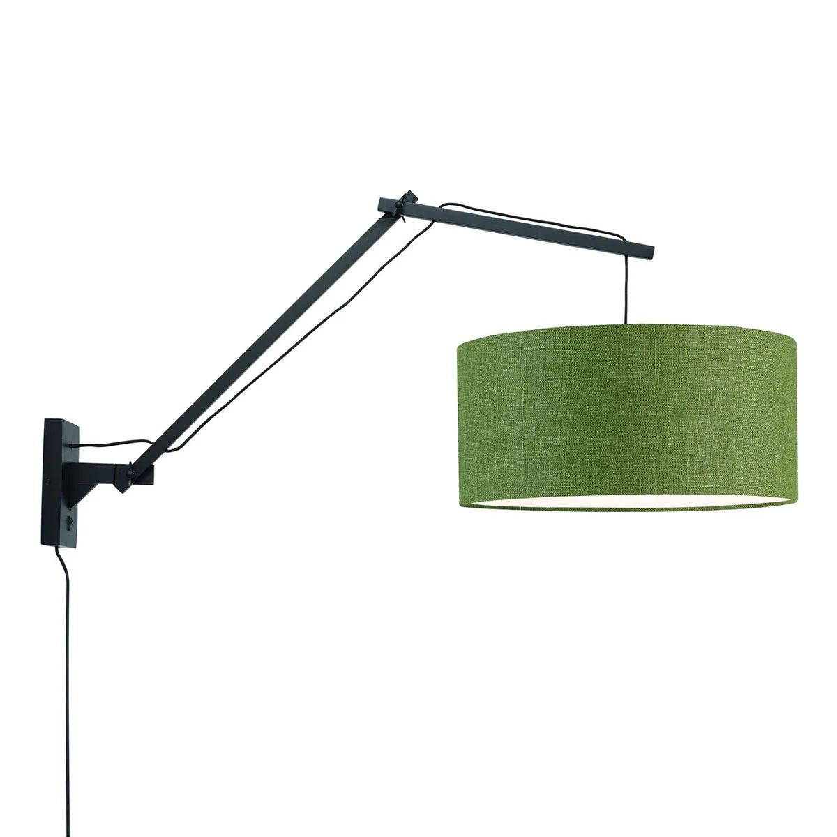Lámpara de pared verde doble articulación ancha GOOD & MOJO Andes
