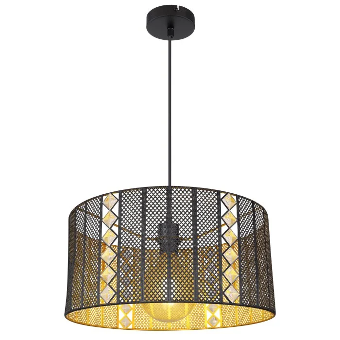 Globo ABINI Lámpara Colgante Negro, 1 luz