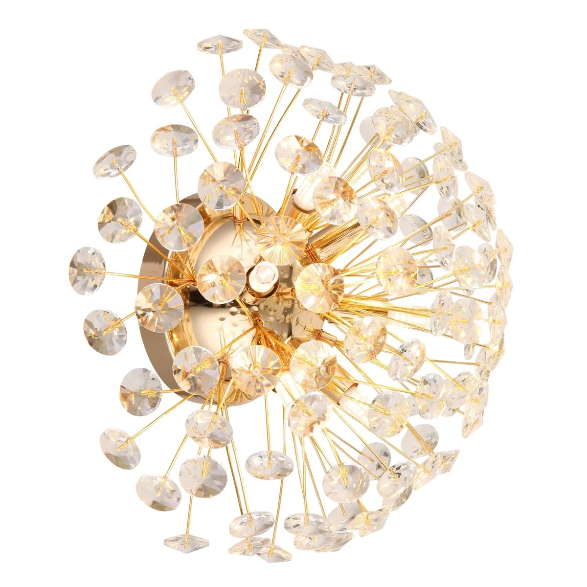 Lámpara de pared elegante con pantallas de cristal Katrina