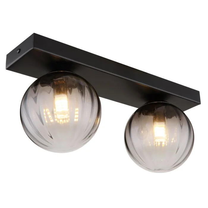 Globo DALLERTA Aplique Negro, 2 luces