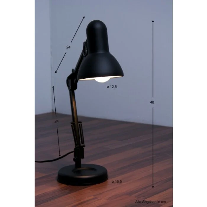 Globo Famous Lámpara de escritorio Negro, 1 luz