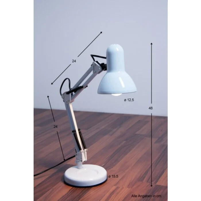 Globo Famous Lámpara de escritorio Negro, Blanca, 1 luz
