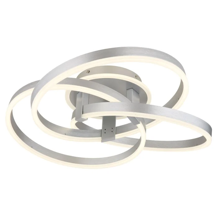 Globo HERWIG Lámpara de Techo LED aluminio bruñido, 1 luz, Mando a distancia