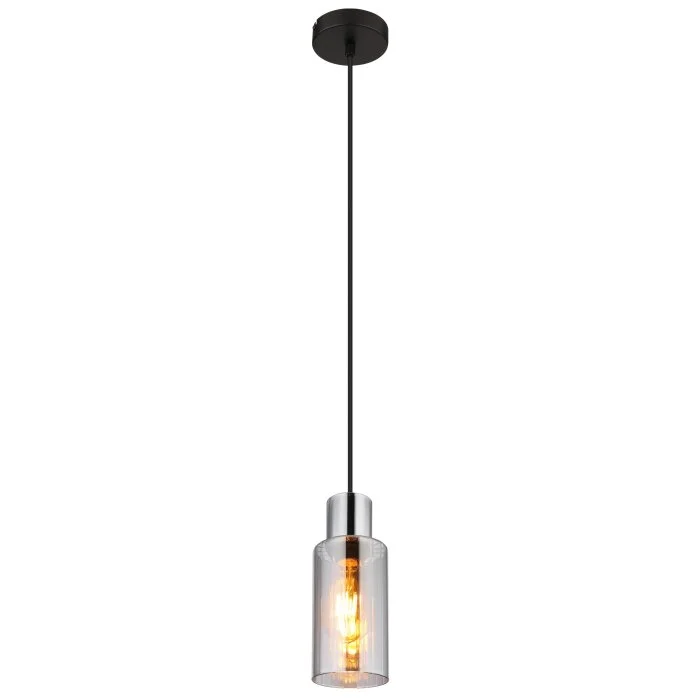 Globo Lámpara Colgante Negro, 1 luz