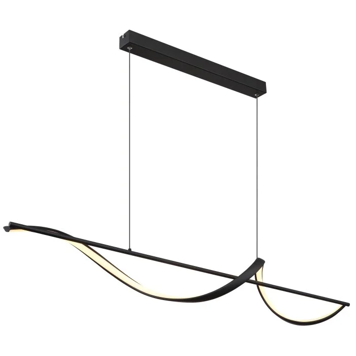 Globo Lámpara Colgante LED Negro, 1 luz