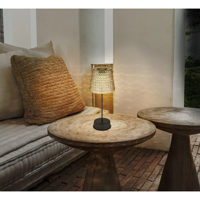 Globo SOLAR Lámpara de mesa LED Colores ahumados, Negro, 1 luz