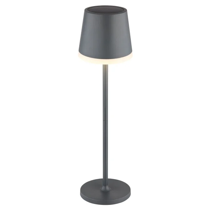 Globo SOLAR Lámpara de mesa LED Antracita, Blanca, 1 luz