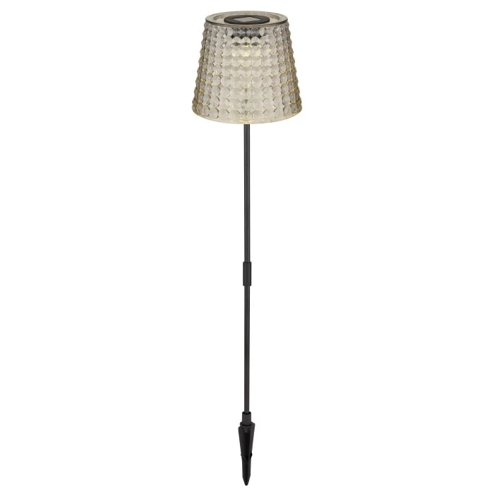 Globo SOLAR Poste de Jardín LED Colores ahumados, Negro, 1 luz