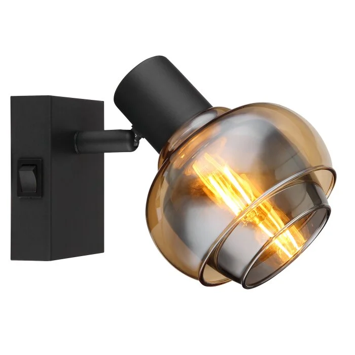 Globo TOKKI Aplique Negro, 1 luz