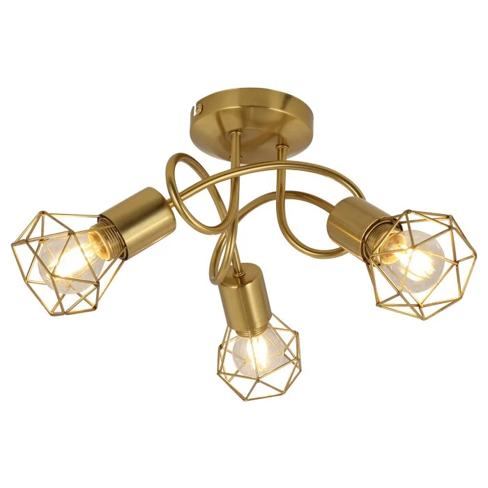 Globo XARA Lámpara de Techo dorado, 3 luces