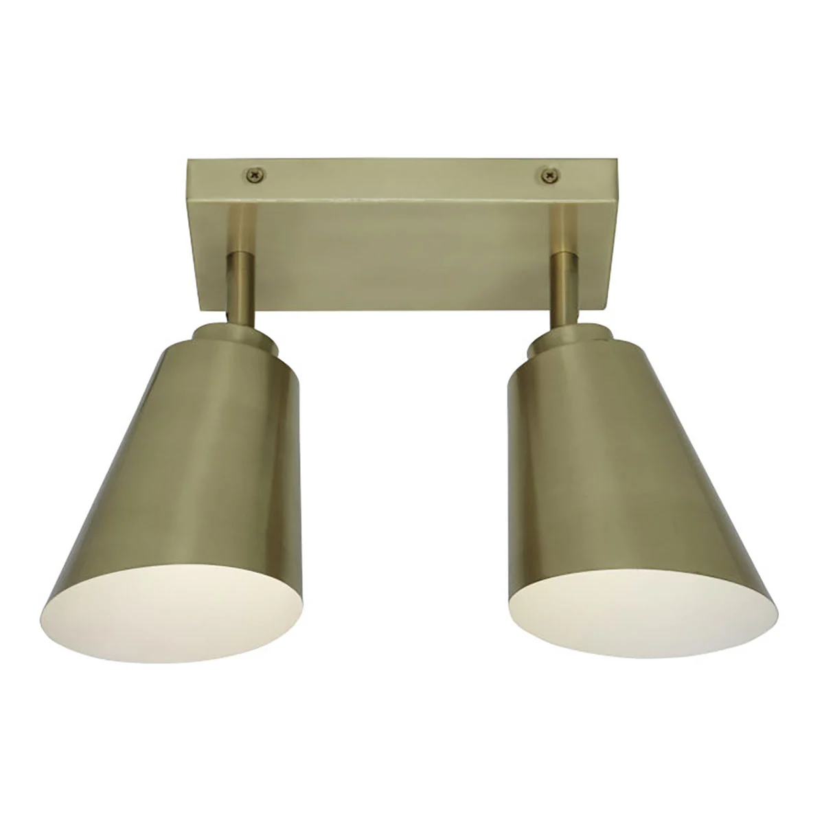 Plafon de 2 luces de metal dorado It’s About RoMi Bremen