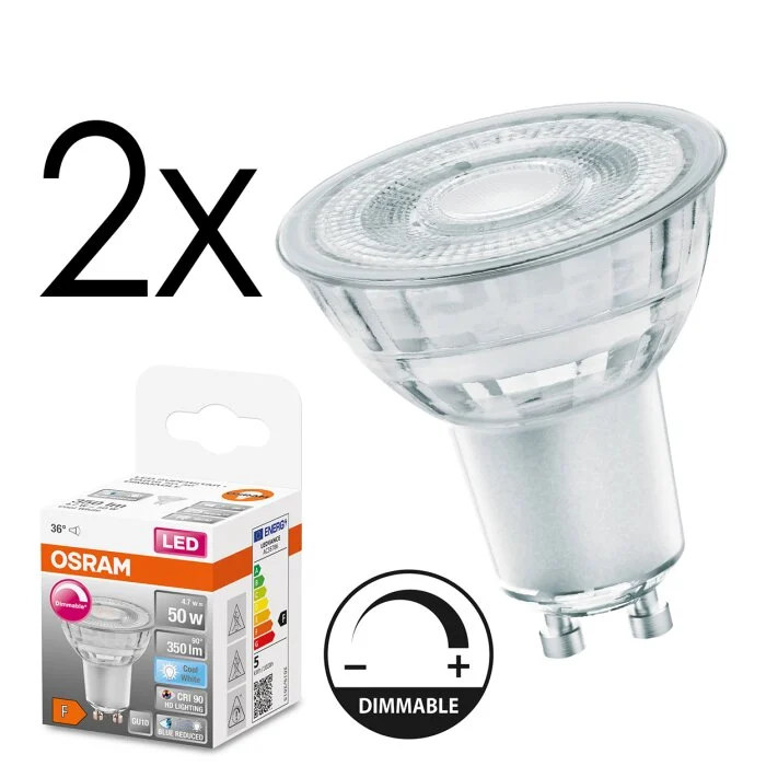 GU10 LED 4.7 Watt blanco neutro regulable 350 Lumen