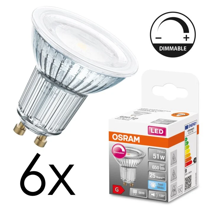GU10 LED 7.9 Watt blanco neutro regulable 650 Lumen