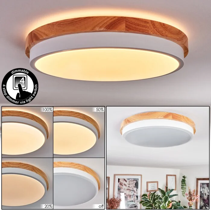 Hiral Plafones, Panel LED Crudo, Blanca, 1 luz