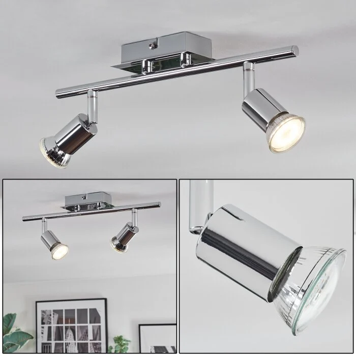 Ilaro Plafones, Spot techo Cromo, 2 luces
