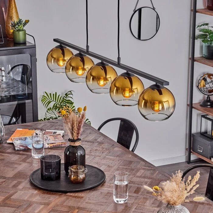 Koyoto Lámpara Colgante Cristal 15 cm, 5 luces