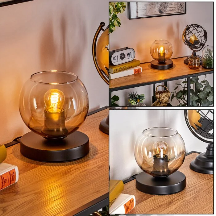 Koyoto Lámparas de mesa 15 cm Negro, 1 luz