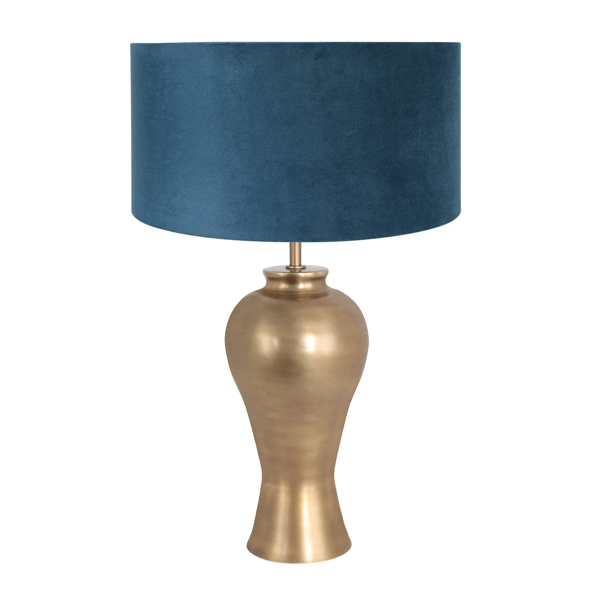 Lámpara bronce con terciopelo azul Steinhauer Brass